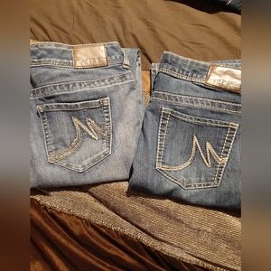 7/8 long Maurices jeans 2 pair bundle